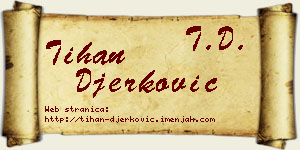 Tihan Đerković vizit kartica